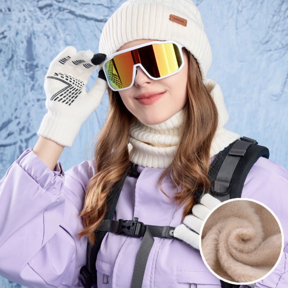 3pcs Hiking Solid Color Hat Sc - đánh giá và giá Wool Glove Lined