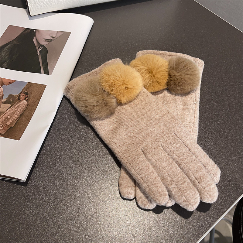 Gloves Women Wool Plaid Fox Fu - đánh giá và giá Wool Glove Lined