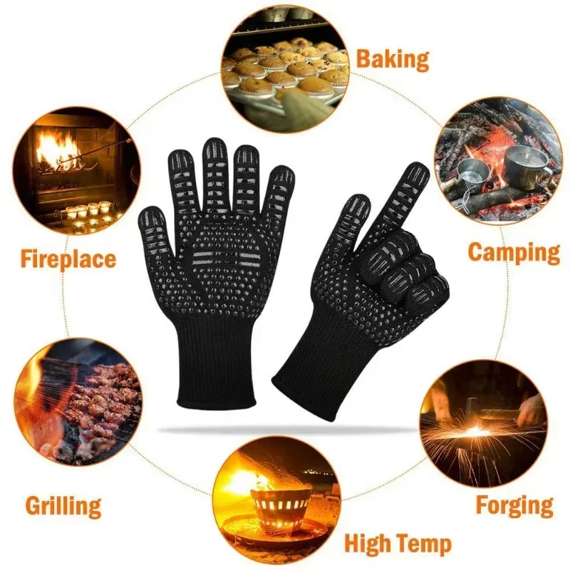 One Piece BBQ Gloves High Temp - đánh giá và giá Oven Mitt Silicone