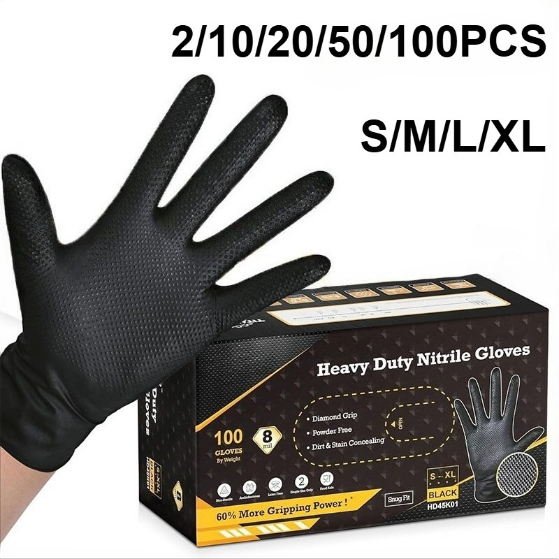 2-100PCS 8mil Heavy Duty Indus - đánh giá và giá Nitrile Mechanic Glove
