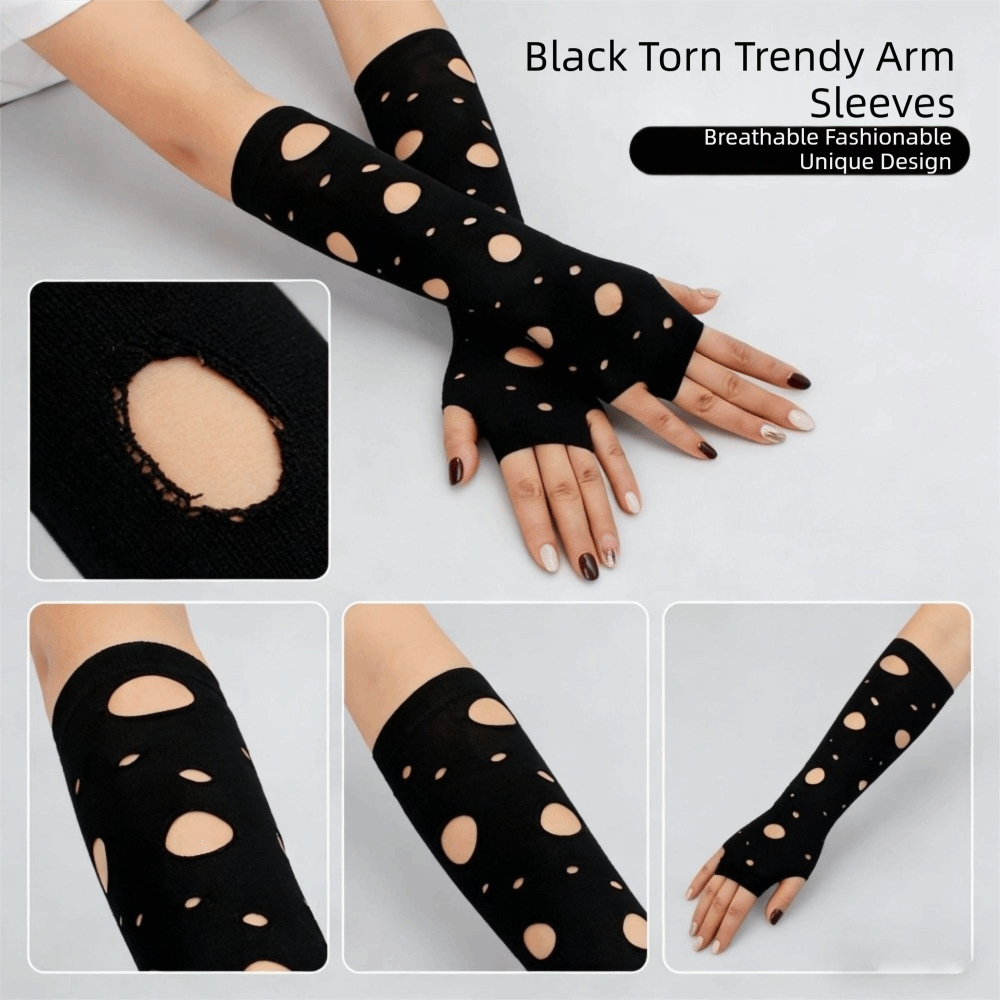 Sleeve Covers Ripped Arm Warme - đánh giá và giá Fingerless Glove Knit
