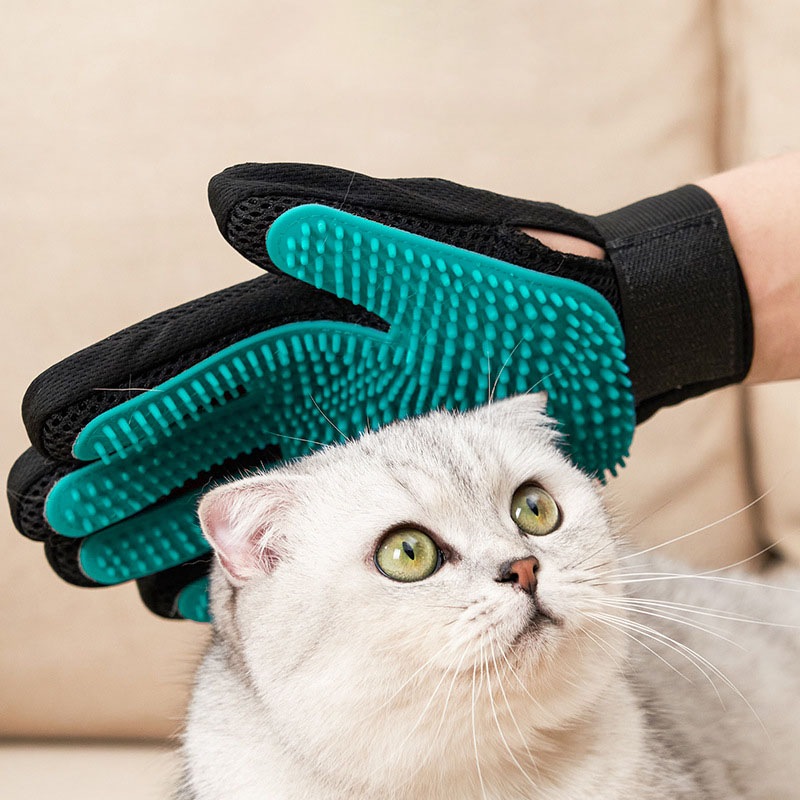 Pet Grooming Glove, Gentle Hai - đánh giá và giá Rubber Glove Cleaning