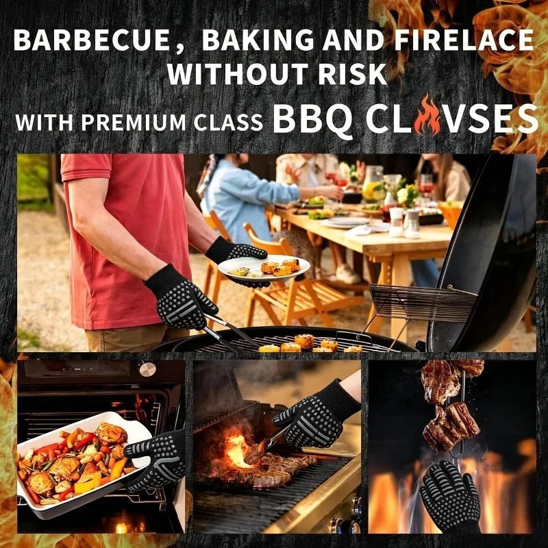 1pc/1 pair of Barbecue gloves  - đánh giá và giá Oven Mitt Silicone