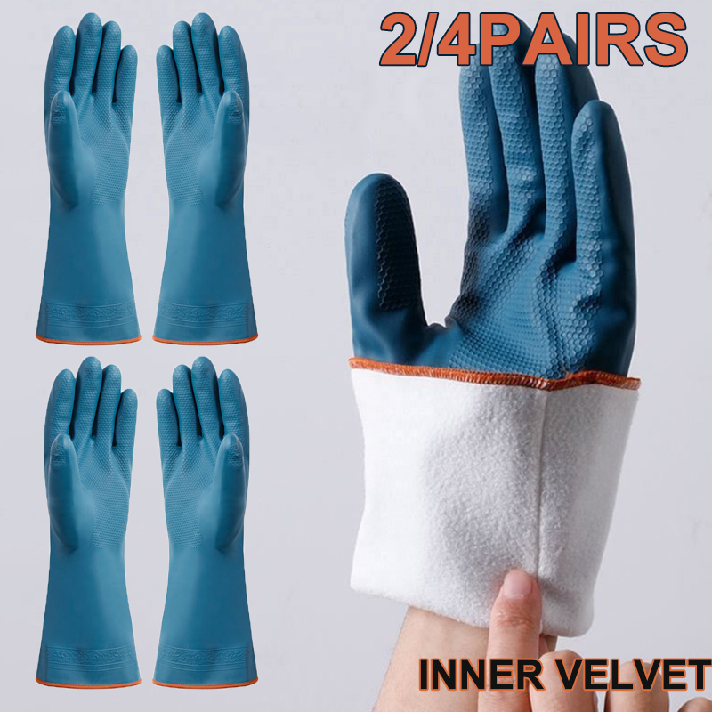 2/4 Pairs Waterproof Gloves wi - đánh giá và giá Rubber Glove Cleaning